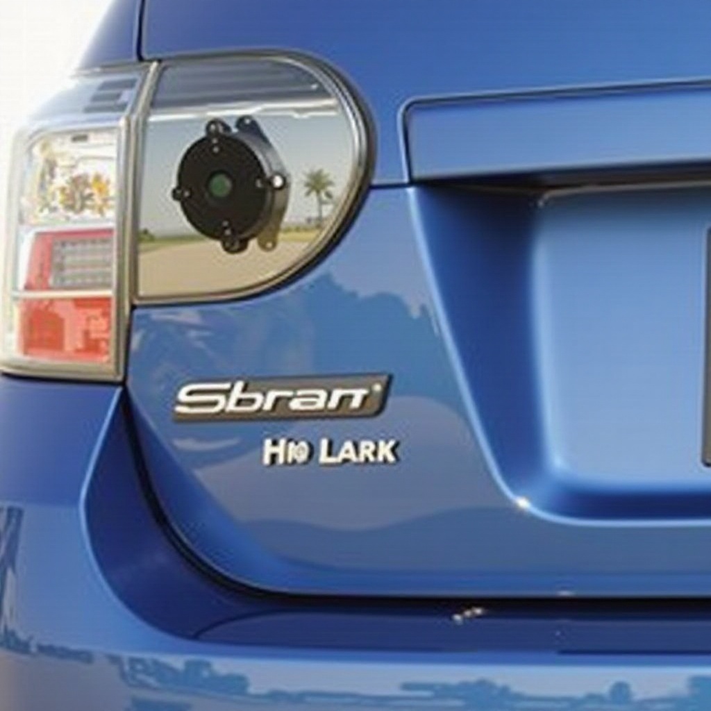 jak wymienić fabryczną kamerę cofania w Subaru Impreza 2015