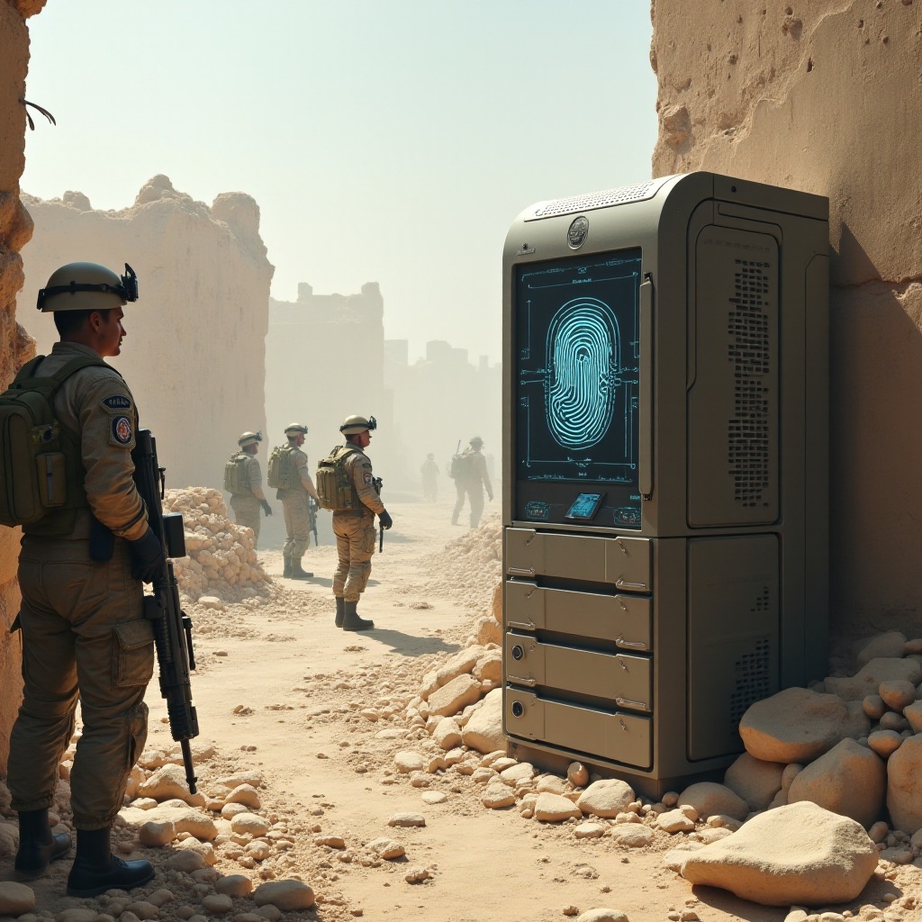 أين توجد ماسحات البصمات في منطقة الحرب