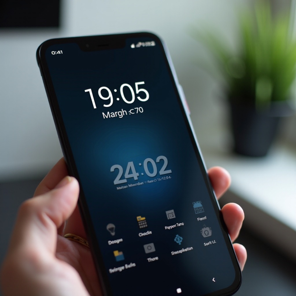 zobrazit hodiny na zamykací obrazovce Androidu