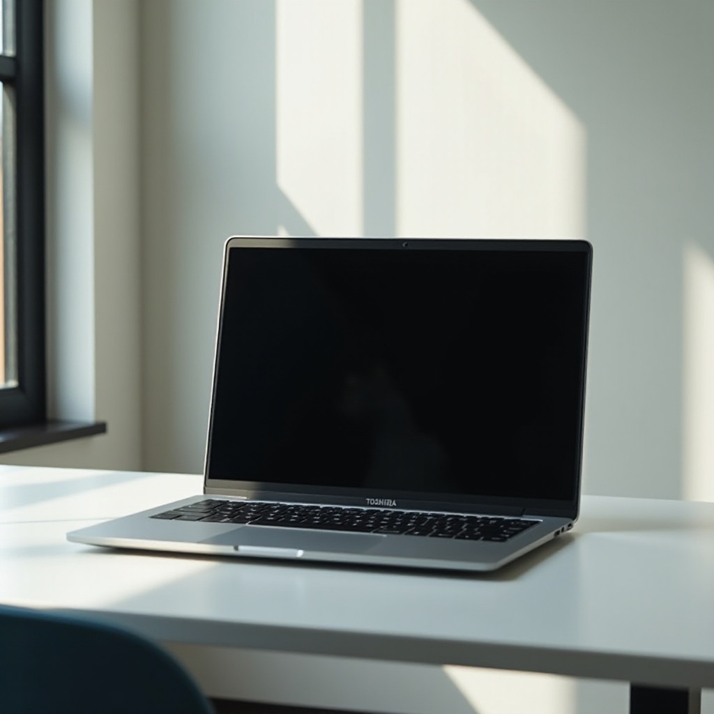 شاشة سوداء لحاسوب Toshiba المحمول