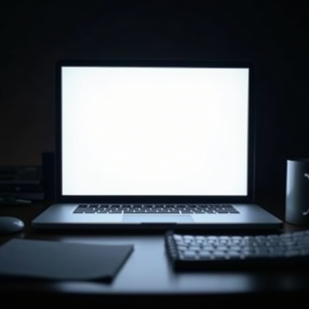 why is my laptop screen white