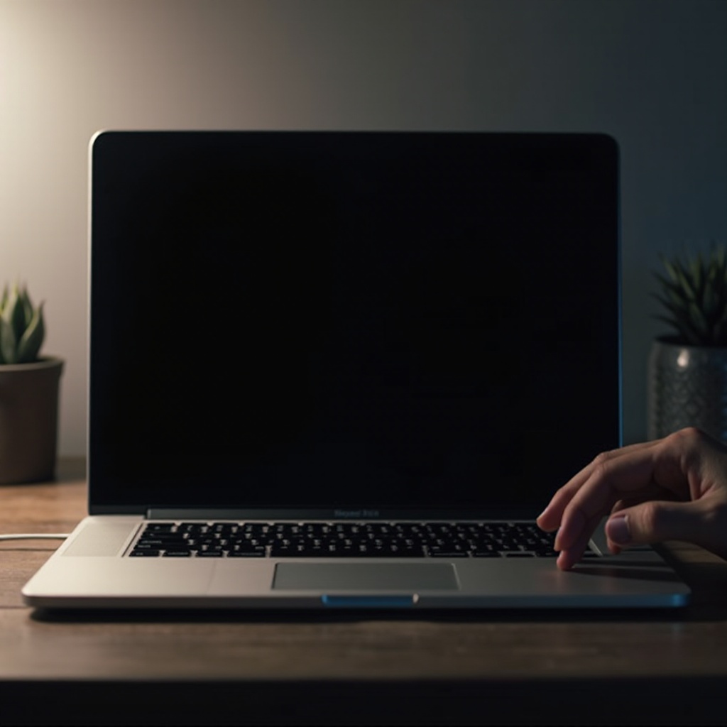 ekran MacBooka Air jest czarny