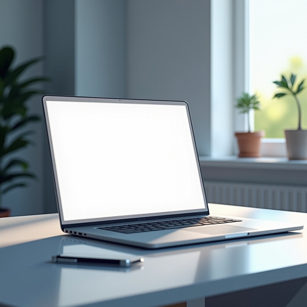 لماذا شاشة جهاز الكمبيوتر المحمول الخاص بي بيضاء