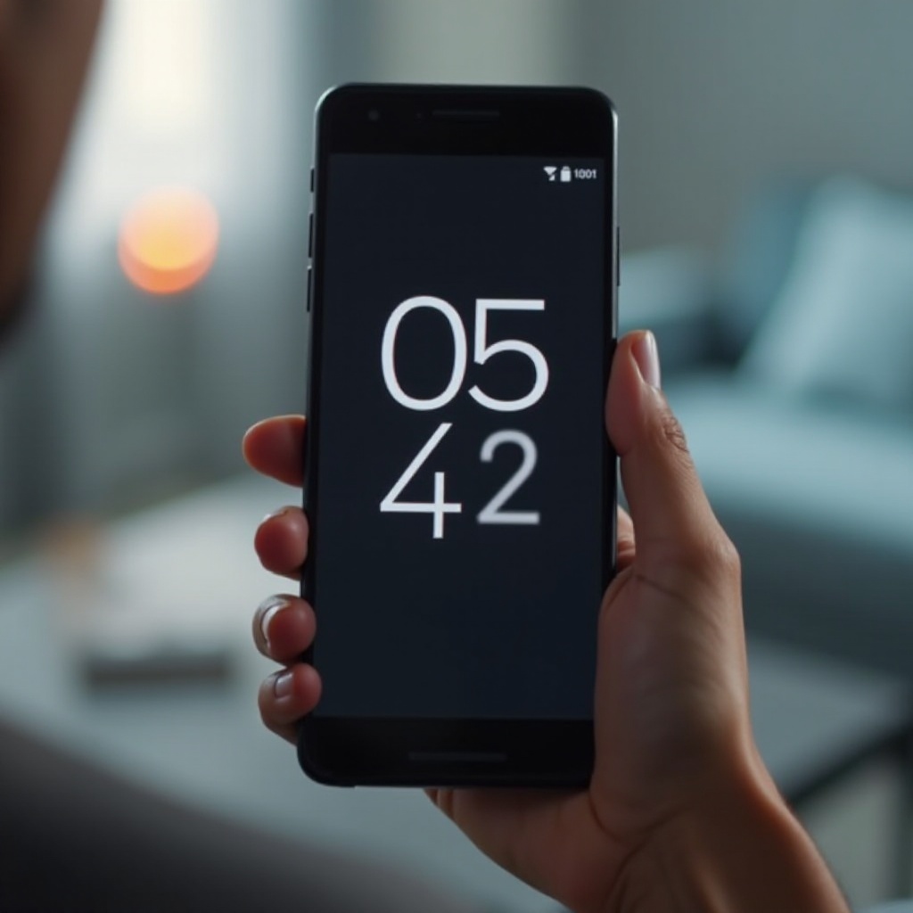 показване на часовника на заключения екран на Android