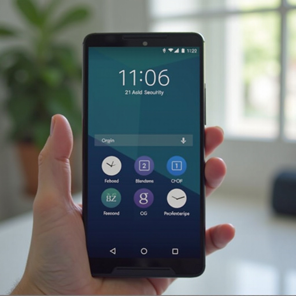 показване на часовника на заключения екран на Android