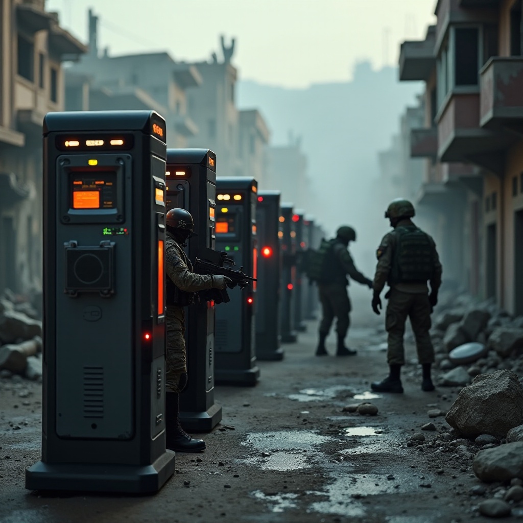 أين توجد ماسحات البصمات في منطقة الحرب