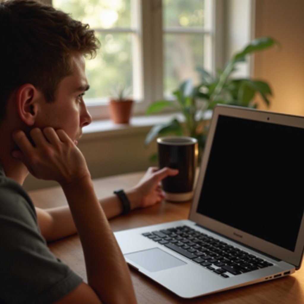 экран MacBook Air черный