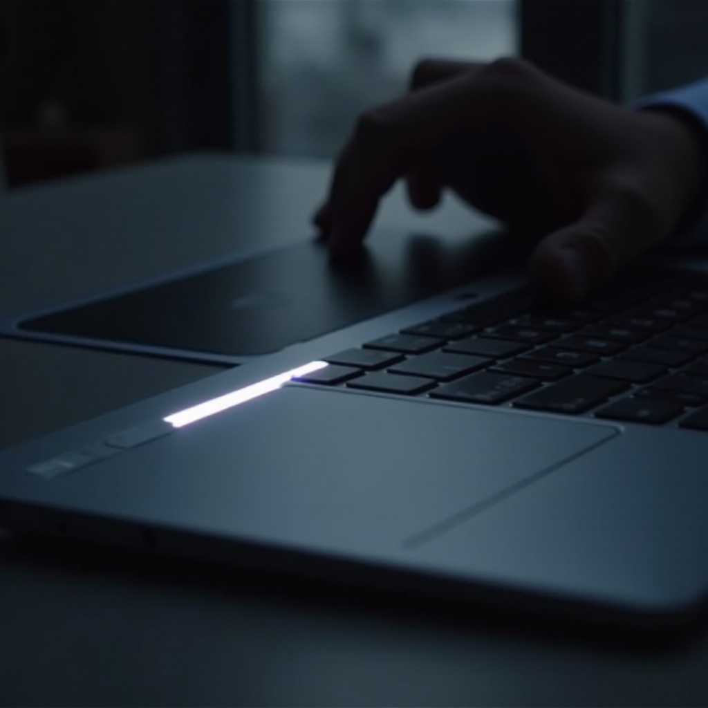 blikající dotyková lišta macbook pro