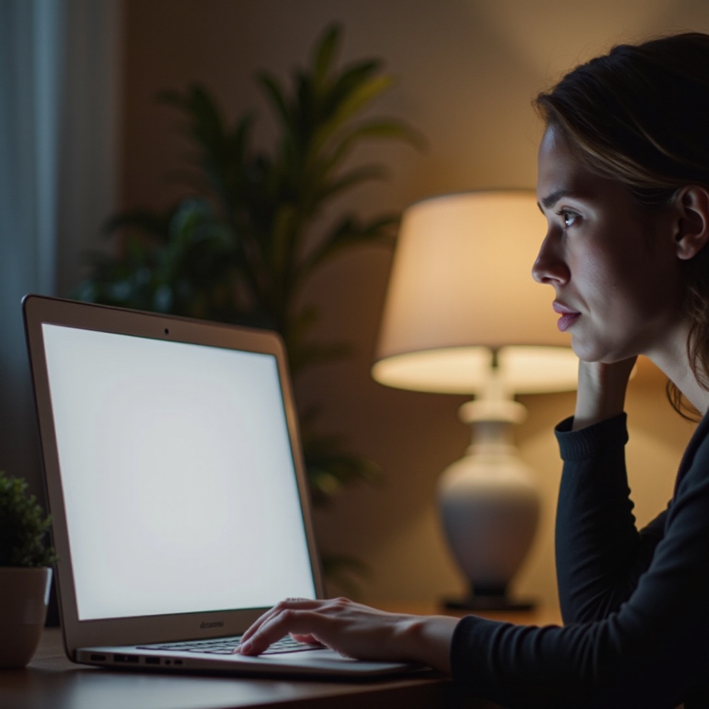 dlaczego ekran mojego laptopa jest biały