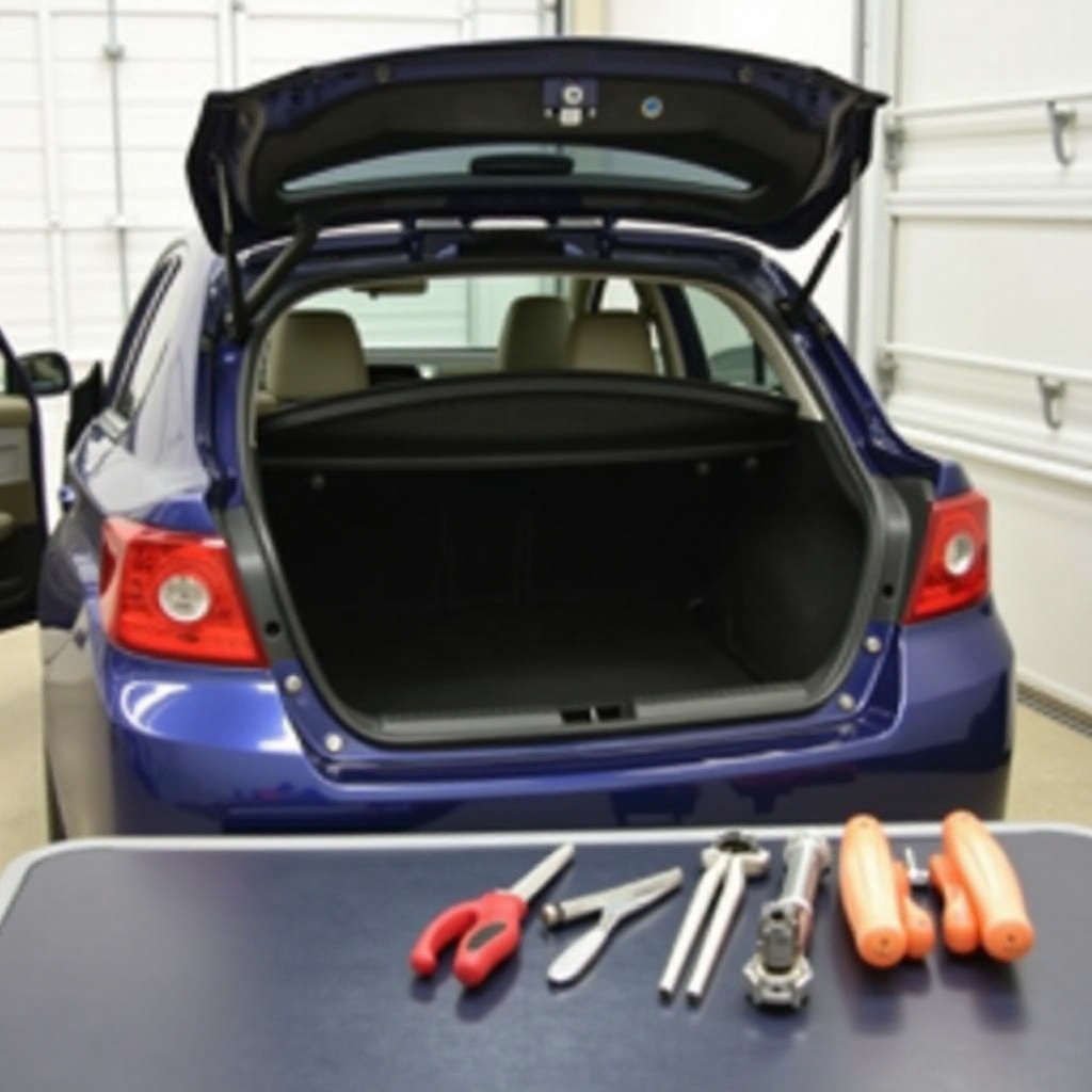 jak wymienić fabryczną kamerę cofania w Subaru Impreza 2015